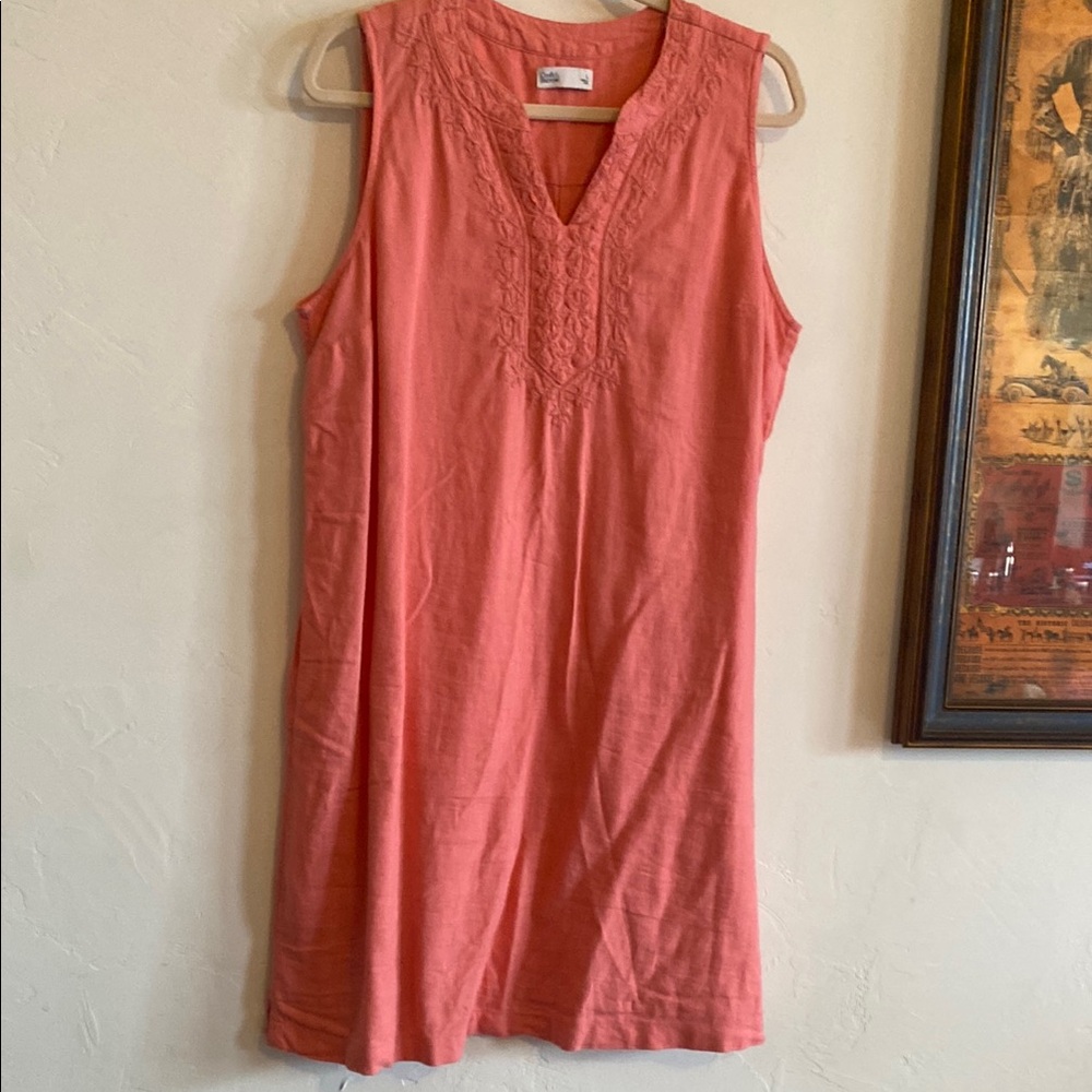 Coral Sleeveless Dress